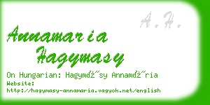 annamaria hagymasy business card